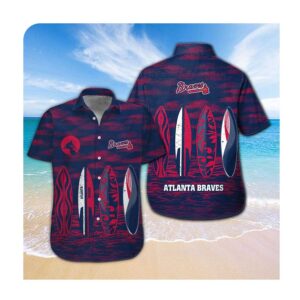 Atlanta Braves Hawaii Shirt Summer Button Up Shirt For Men Women