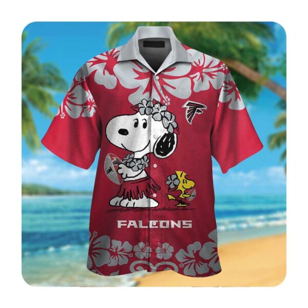 Atlanta Falcons And Snoopy Hawaii Shirt Summer Button Up Shirt For Men Women