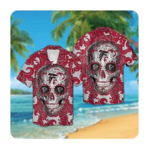 Atlanta Falcons Sugar Skull Hawaii Shirt Summer Button Up Shirt For Men Women