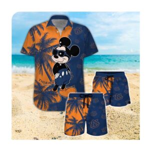 Auburn Tigers And Mickey Mouse Hawaii Shirt Summer Button Up Shirt For Men Women