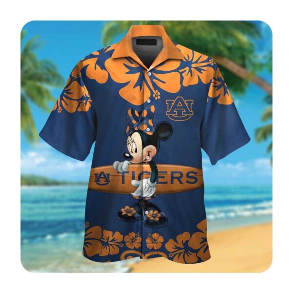 Auburn Tigers And Minnie Mouse Hawaii Shirt Summer Button Up Shirt For Men Women