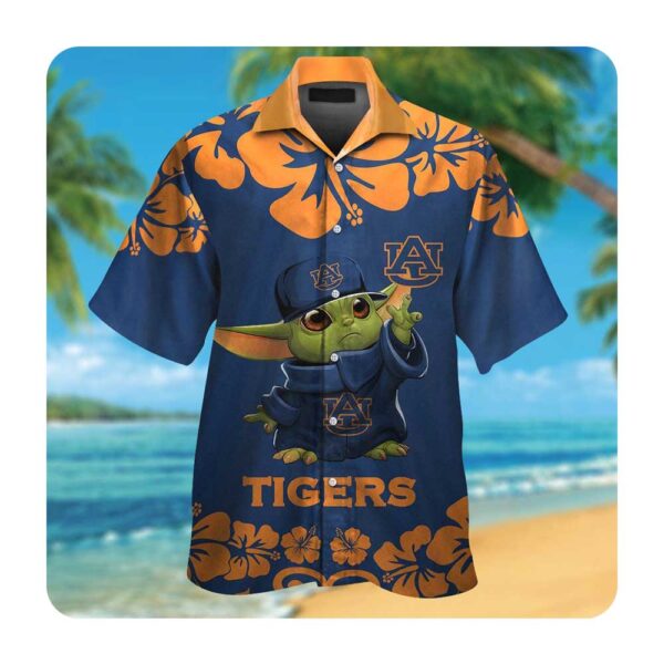 Auburn Tigers Baby Yoda Hawaii Shirt Summer Button Up Shirt For Men Women