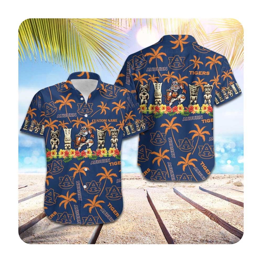 Auburn Tigers Map Teams New Arrivals Hawaiian Shirt Gift Men And