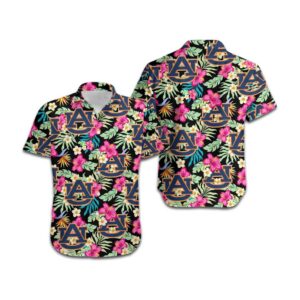 Auburn Tigers Hibiscus Short Sleeve Button Up Tropical Aloha Hawaiian Shirts For Men Women 1 45.99