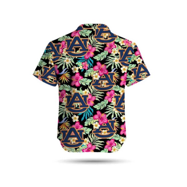 Auburn Tigers Hibiscus Hawaii Shirt Summer Button Up