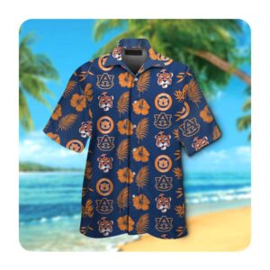 Auburn Tigers Short Sleeve Button Up Tropical Aloha Hawaiian Shirts For Men Women 0 45.99