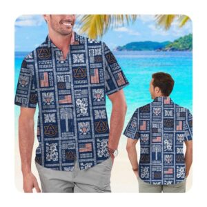 Auburn Tigers Summer Commenorative Short Sleeve Button Up Tropical Aloha Hawaiian Shirts For Men Women 0 45.99