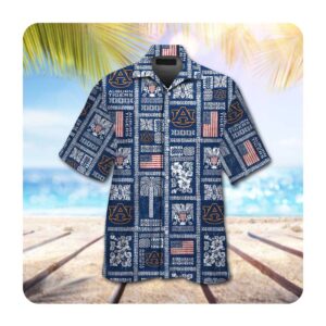 Auburn Tigers Summer Commenorative Short Sleeve Button Up Tropical Aloha Hawaiian Shirts For Men Women 1 45.99