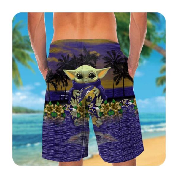 Baltimore Ravens And Baby Yoda Hawaii Shirt Summer Button Up Shirt For Men Women