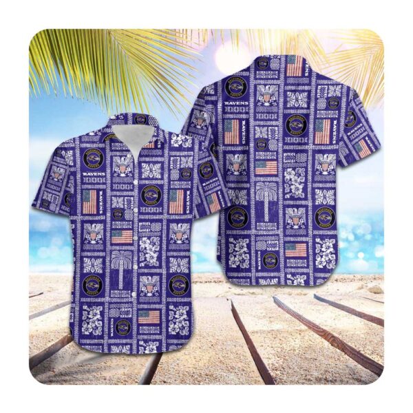 Baltimore Ravens Summer Commenorative Hawaii Shirt Summer Button Up Shirt For Men Women
