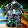 Black Panther Super Hero Marvel Comics Tropical Aloha Hawaiian Shirt