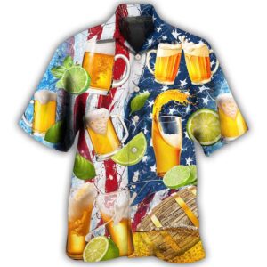 Beer Independence Day Hawaiian Shirt Beach Shorts