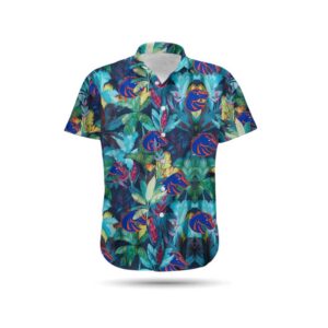 Boise State Broncos Floral Tropical Men Women Short Sleeve Button Up Tropical Aloha Hawaiian Shirts For Men Women 1 49.95