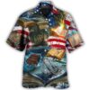 Billiard Independence Day Hawaiian Shirt, Beach Shorts