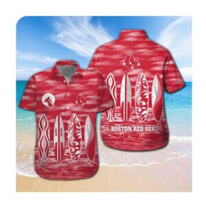 Boston Red Sox Short Sleeve Button Up Tropical Aloha Hawaiian Shirts For Men Women 0 49.95