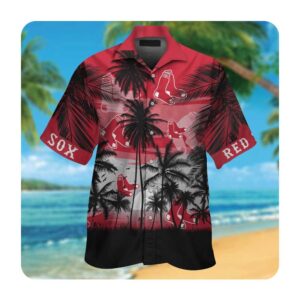 Boston Red Sox Short Sleeve Button Up Tropical Aloha Hawaiian Shirts Shirt MLB
