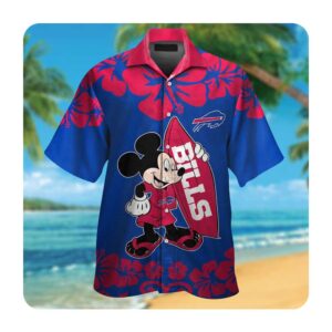 Buffalo Bills And Mickey Mouse Hawaii Shirt Summer Button Up Shirt For Men Women