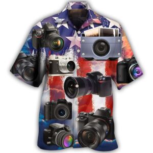 Camera Independence Day Hawaiian Shirt Beach Shorts
