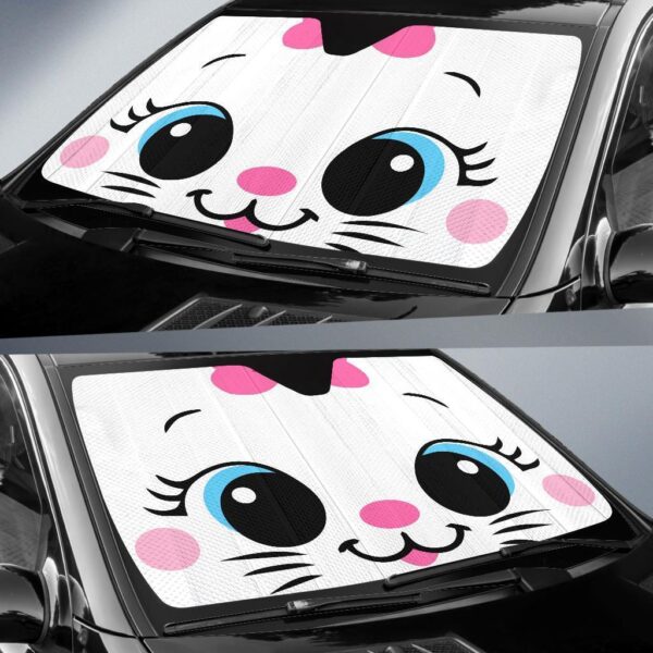 Cat Face Car Auto Sunshade