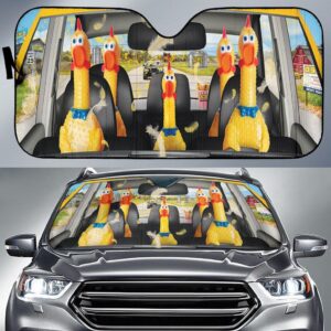 Chicken Funny Car Auto Sunshade