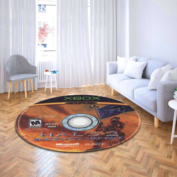 Halo 2 Multiplayer Map Pack Disc Round Rug Carpet