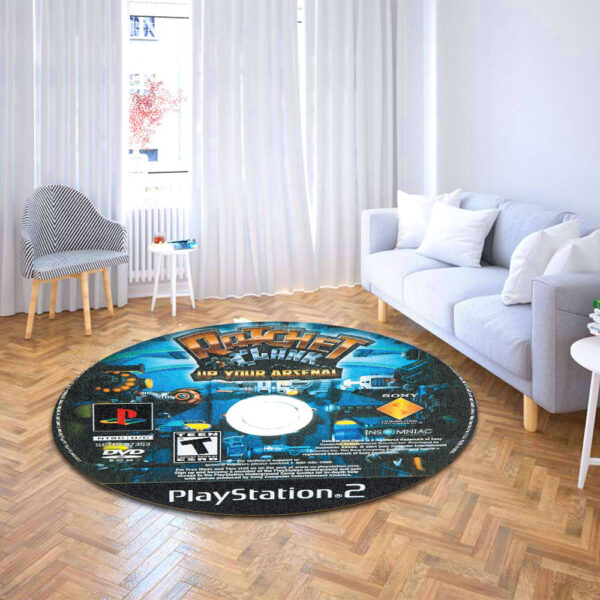 Ratchet Clank Up Your Arsenal Disc Round Rug Carpet