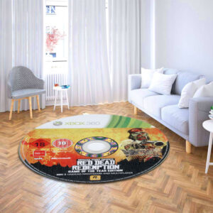 Circle Carpet Rug Red Dead Redemption Game of the Year Edition Disc 2 Round Rug Carpet