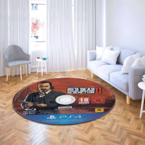 Circle Carpet Rug Red Dead Redemption II Disc Round Rug Carpet
