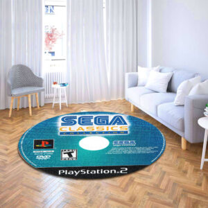 Circle Carpet Rug Sega Classics Collection Disc Round Rug Carpet