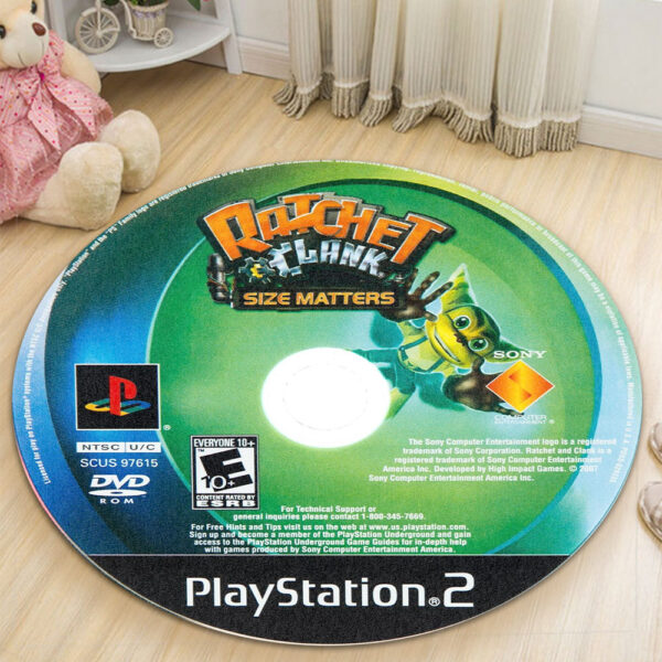 Ratchet and Clank Size Matters Disc Round Rug Carpet