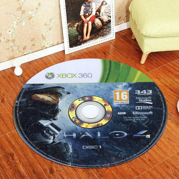 Halo 4 Game Disc 1 Round Rug Carpet