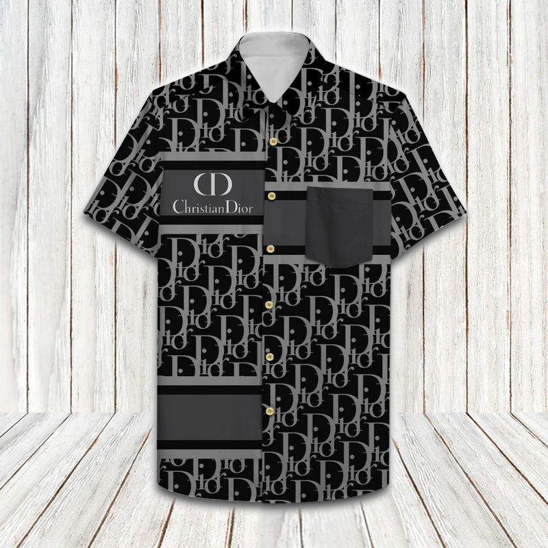 Couture island print Louis Vuitton Logo Pattern Hawaiian Shirt And Short Set  - Freedomdesign