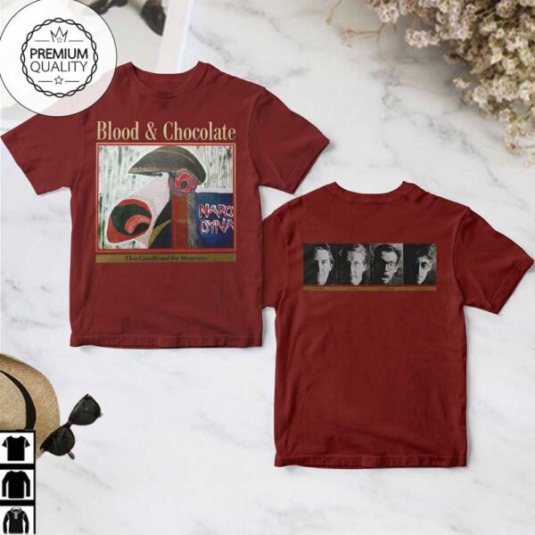 Elvis Costello And The Attractions Blood And Chocolate Album AOP T-Shirt