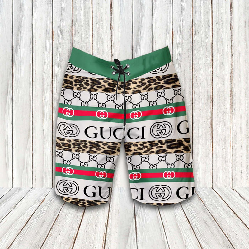 Gucci Tiger Print Luxury Brand Hawaiian Shirt and Flops Combo