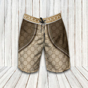 Gucci Brand Limited Luxury Brand Hawaiian Shirt Shorts and Flip Flops Combo