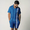 Gucci Adidas Brand Limited Blue Hawaiian Shirt Shorts