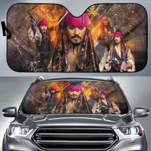 Jack Sparrow Car Auto Sunshade Pirates Of The Caribbean