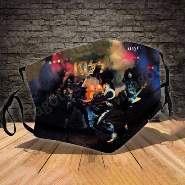 Kiss Alive Album Face Mask