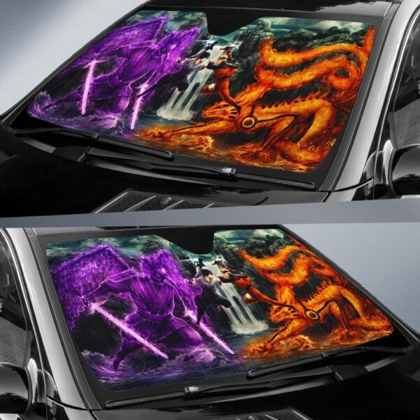 Naruto Vs Sasuke Car Auto Sunshade