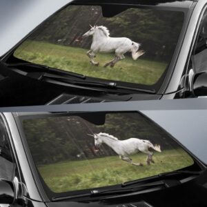 Nature White Unicorn Horse Auto Sun Shades 1 39.99