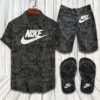 Nike Air Max 90s Pattern Limited Hawaiian Shirt Shorts and Flip Flops Combo