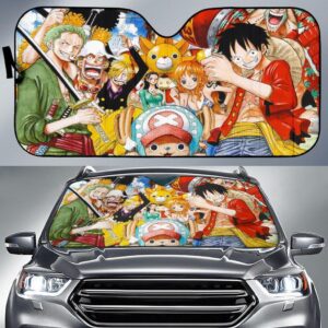 One Piece Family Car Auto Sunshade Anime Fan Gift