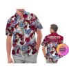 Arizona Coyotes America Flag Tropical Floral  Aloha Hawaiian Shirt, Beach Shorts Custom Name For Men Women