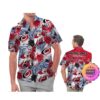 Calgary Flames America Flag Tropical Floral  Aloha Hawaiian Shirt, Beach Shorts Custom Name For Men Women