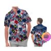 Dallas Cowboys America Flag Tropical Floral  Aloha Hawaiian Shirt, Beach Shorts Custom Name For Men Women