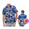 Kansas State Wildcats America Flag Tropical Floral Aloha Hawaiian Shirt, Beach Shorts Custom Name For Men Women