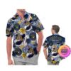 Minnesota Vikings America Flag Tropical Floral  Aloha Hawaiian Shirt, Beach Shorts Custom Name For Men Women