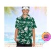 New York Yankees America Flag Tropical Floral MLB Aloha Hawaiian Shirt, Beach Shorts Custom Name For Men Women