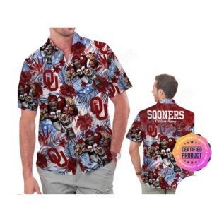 Oklahoma Sooners Coconut Aloha Hawaiian Shirt, Beach Shorts Custom Name For Men Women