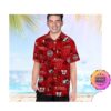 Wisconsin Badgers Coconut Aloha Hawaiian Shirt, Beach Shorts Custom Name For Men Women